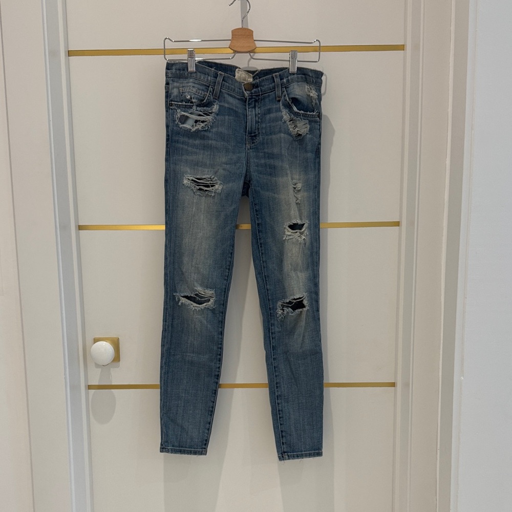 Current/Elliott Jeans The Stiletto Shipwreck Destroy Skinny Jeans 28 - Picture 3 of 10